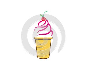 ice cream logo vecctor template