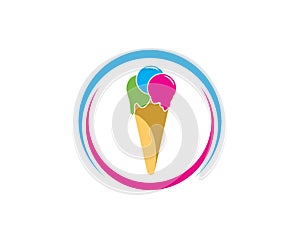 ice cream logo vecctor template