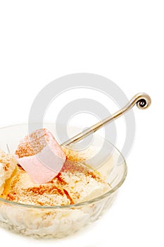Ice-cream with marshmallow