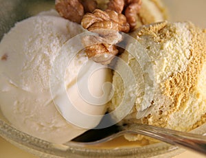 Ice cream with nut