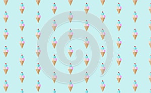 Ice cream pattern wallpaper