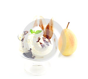 Ice cream pear helene