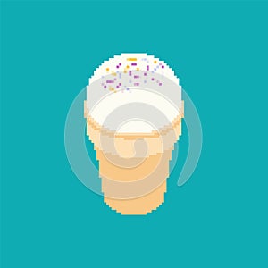 Ice cream pixel art. Sweets 8 bit