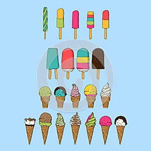 Ice Cream And Popsicle Collection