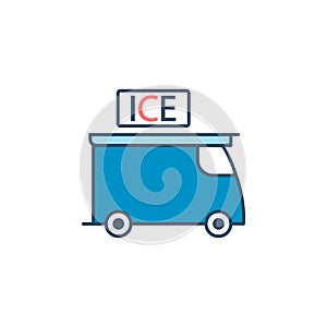 ice cream sales machine colored dusk style icon. Element of ice cream icon for mobile concept and web apps. Dusk style ice cream