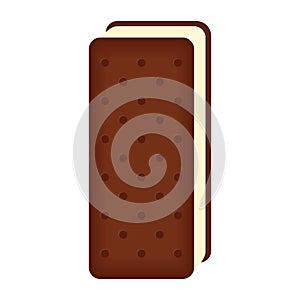 Ice-cream sandwich isolated