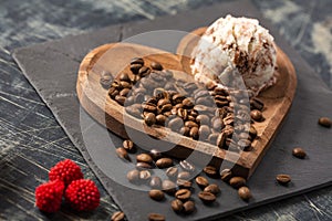 Ice cream scoop and coffee beans - Coffea