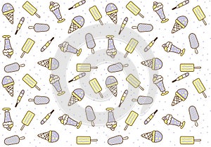 Ice Cream Seamless patterns sweets