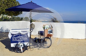 Ice cream selling from a bicycle