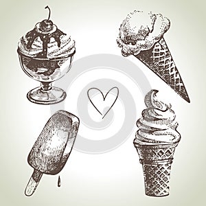 Ice cream set photo
