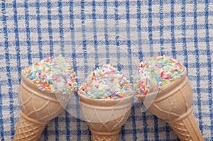 Ice cream shaped high calorie sweet snack