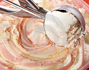 Ice cream in spoon