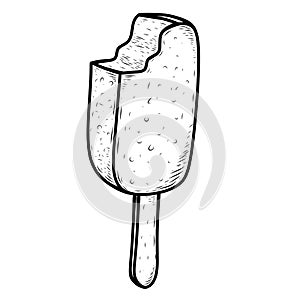 Ice cream stick illustration with background