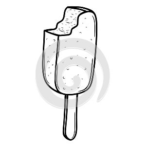 Ice cream stick illustration with background