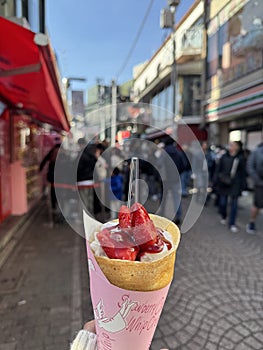 Ice Cream Strawberry in harajuku japan
