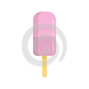 Ice cream summer beach icon flat isolated vector