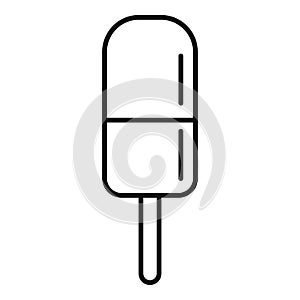 Ice cream summer beach icon, outline style