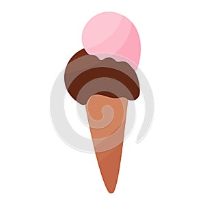 ice cream summer heat chocolate icon element
