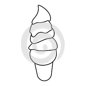 ice cream summer heat chocolate icon line