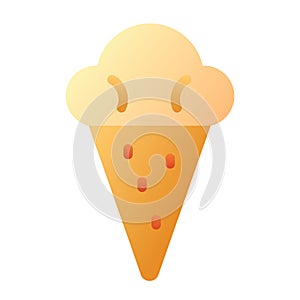 Ice cream sweet single isolated icon with smooth style
