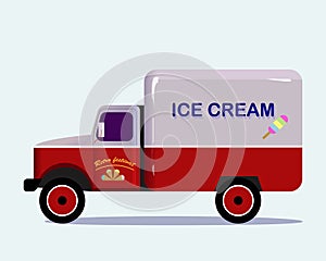 Ice Cream Truck. Vector illustration