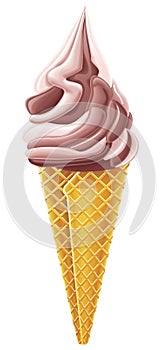 Ice-cream with vanilla chocolate