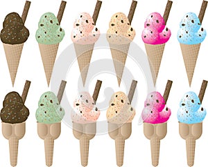 Ice cream variation sprinkle