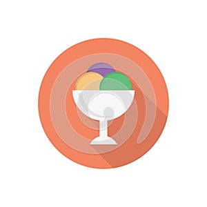 Ice cream vector flat colour icon