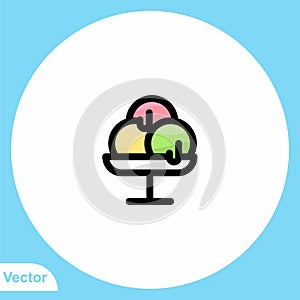 Ice cream vector icon sign symbol