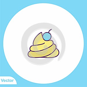 Ice cream vector icon sign symbol