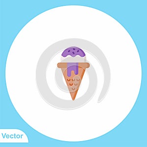 Ice cream vector icon sign symbol