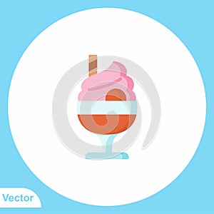 Ice cream vector icon sign symbol