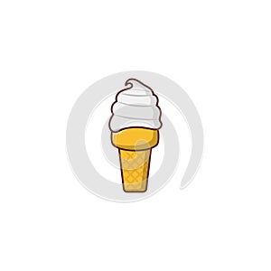Ice cream vector flat colour icon