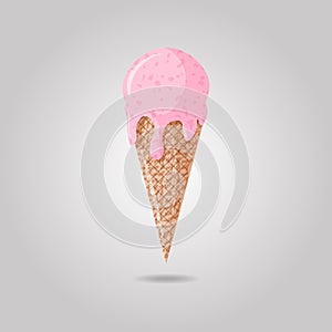 Ice Cream vector pin map icon. Map pointer. Summer Map markers