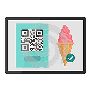 Ice cream vending machine digital display