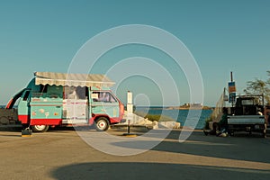 ice cream Wagon in Isola delle Correnti, Capo Passero in Sicily
