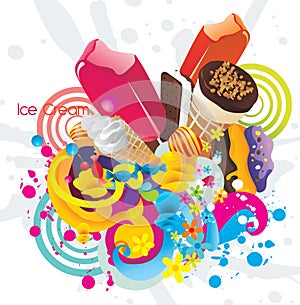 Ice creams color design