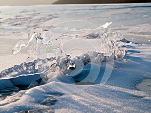 Ice crest winter landscape