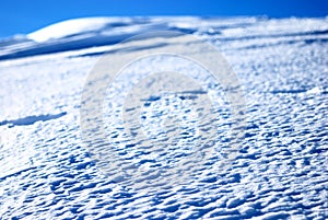 Ice crust on the snow