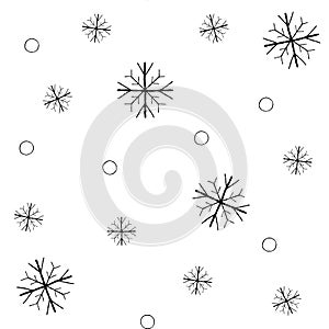 Ice Crystal Circle Vector Illustration Hand Drawn Pattern Background Texture Cartoon Art