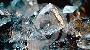 Ice Crystal Cluster Close-Up