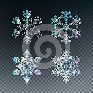 Ice Crystal Snowflakes