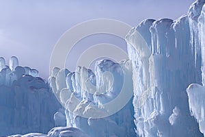 Ice crystals forming decorative patterns for background imagch