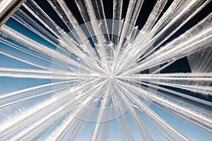 Ice crystals forming a delicate pattern on a window