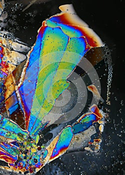 Ice crystals rainbow