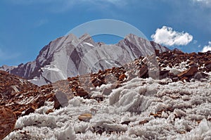 Ice crystals in Tajikistan