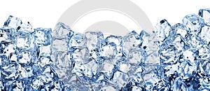 Ice cube background. Clipping path. photo