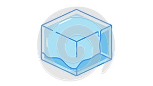 Ice Cube Icon: Coldness Refreshment Symbol. vector design Generative AI
