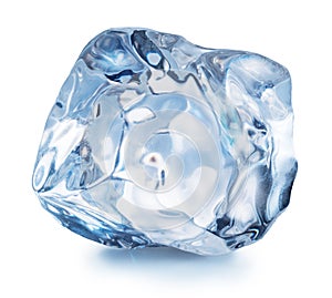 Ice cube. Macro shot. Clipping path.