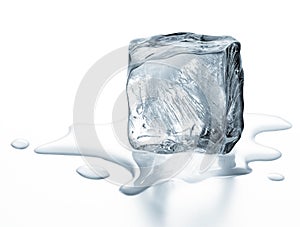 Ice cube melting